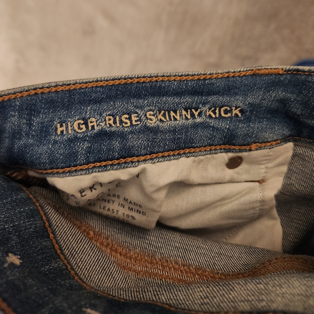 American Eagle High Rise Skinny Kick size 16 Short - Picture 5 of 8